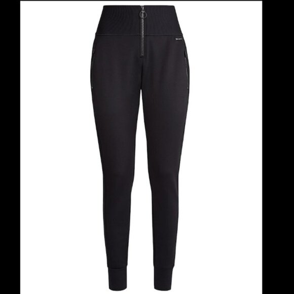 Sweaty Betty Flex Cuffed Front Zip Joggers Sweatpants Black Size XS - Picture 1 of 12